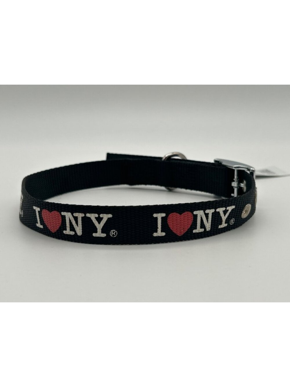 I Love NY Black Dog Pet Collar Official Licensed New York Souvenir Red Heart NYC